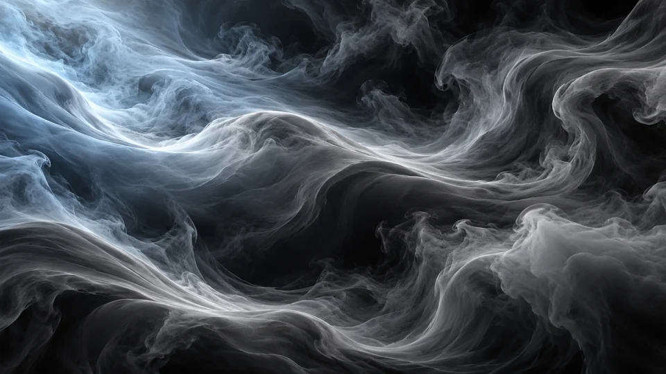 Soft smoke forming layered topographic contour lines